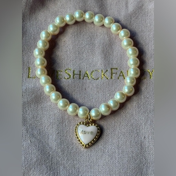 🩷🎀🩷 LOVESHACKFANCY LOVE HEART PEARL BRACELET 🩷🎀🩷 NWT 🩷🎀🩷 - Picture 5 of 16